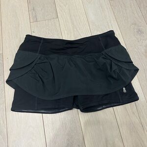 Lululemon Athletica Black Running Skirt shorts